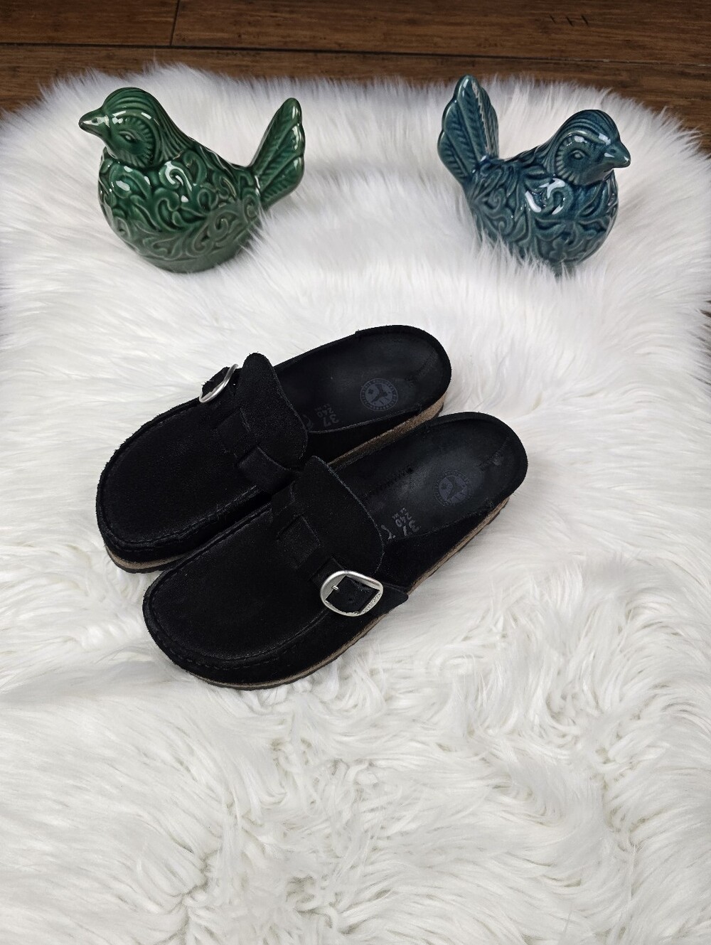 Birkenstock Buckley Black Slip On Clog Shoe 37